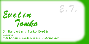 evelin tomko business card